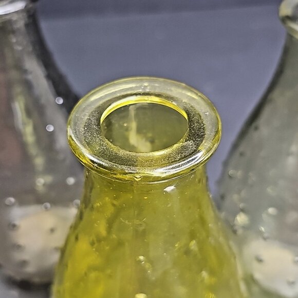 Hobnail Glass Bud Vases Set Of 3,  MCM Vintage 5.50” - Picture 16 of 16